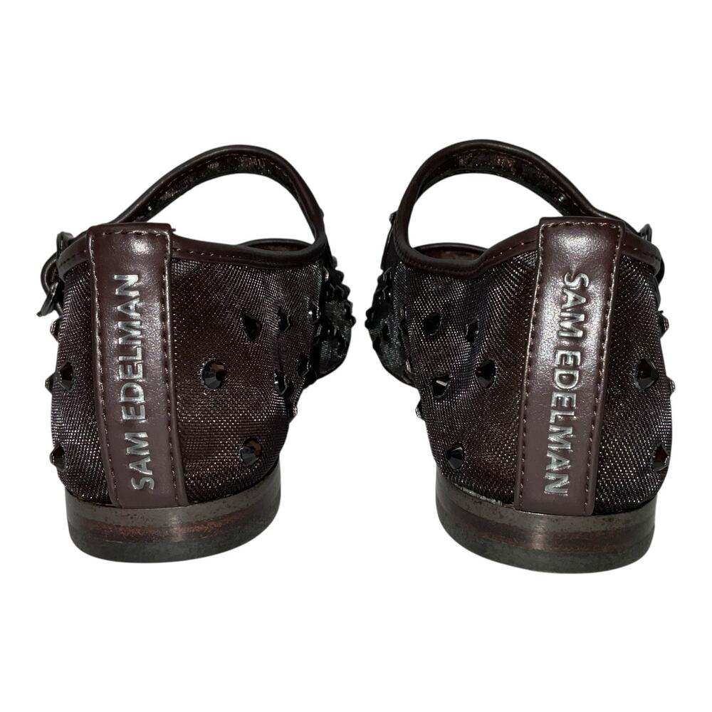 Sam Edelman Women's Michaela Shine Mary Jane Ballet Flats Cafe Noir Size 6 1/2 - Picture 4 of 5